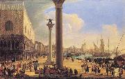 Luca Carlevarijs The Dock Facing the Doge's Palace oil painting picture wholesale